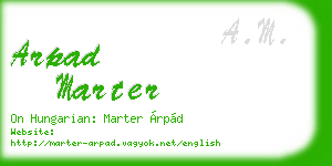 arpad marter business card